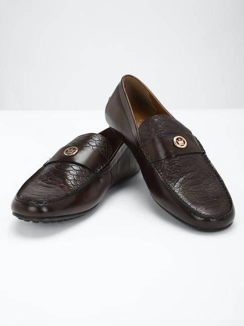 louis philippe men's brown casual loafers