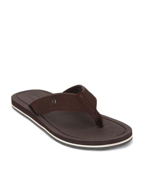 louis philippe men's brown flip flops