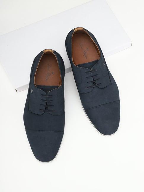 louis philippe men's navy derby shoes