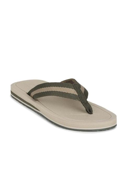 louis philippe men's olive flip flops