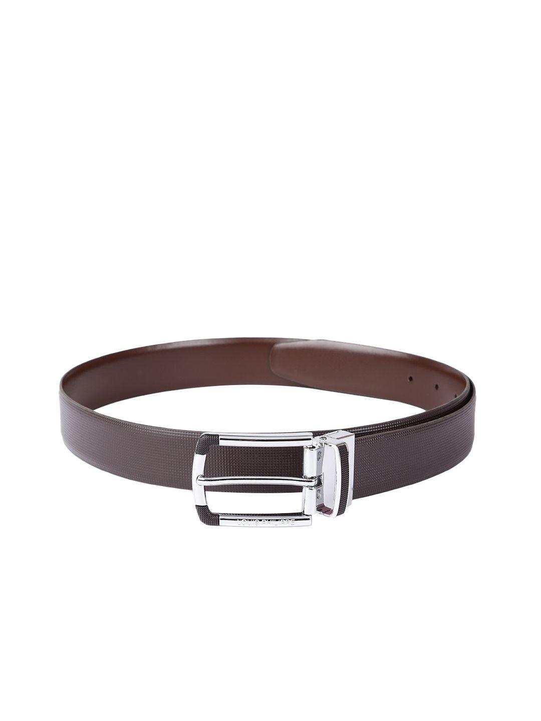 louis philippe men brown textured reversible leather belt