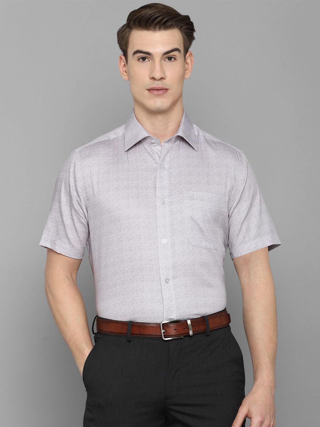 louis philippe men grey cotton formal shirt