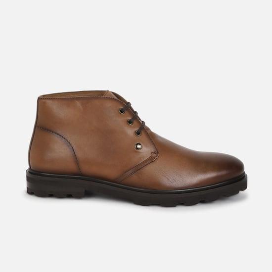 louis philippe men leather chukka boots