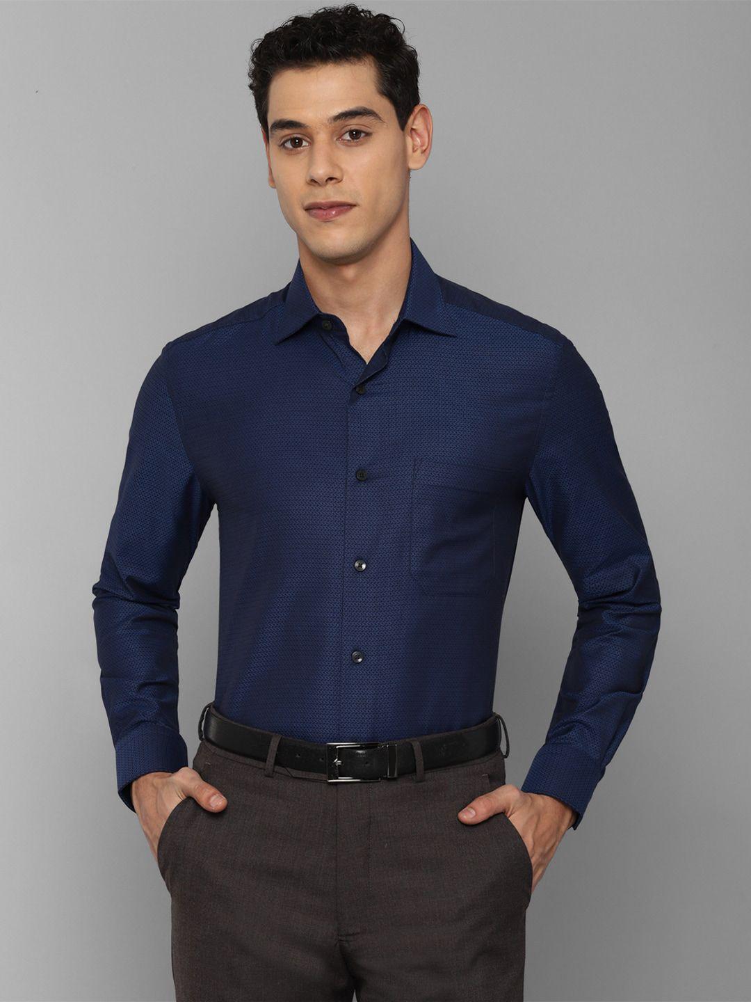 louis philippe men navy blue formal shirt