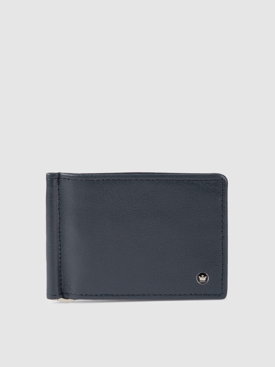 louis philippe men navy blue solid money clip