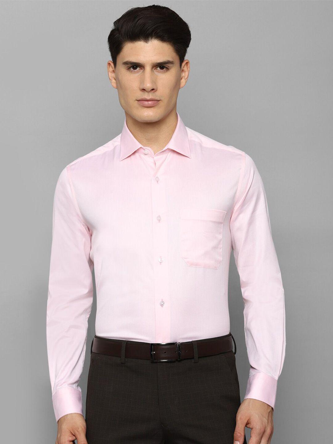 louis philippe men pink formal cotton shirt