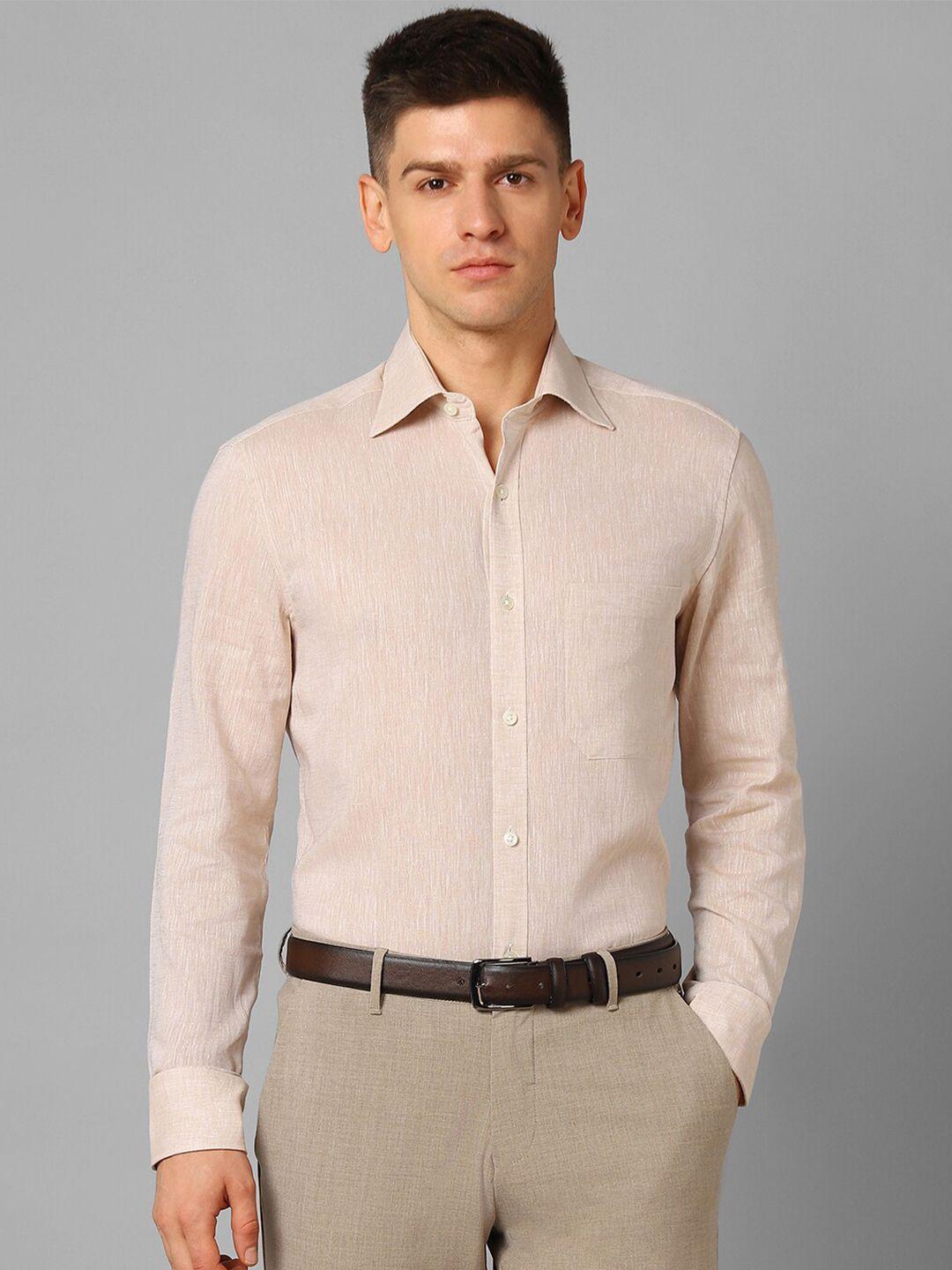 louis philippe men pink opaque casual shirt