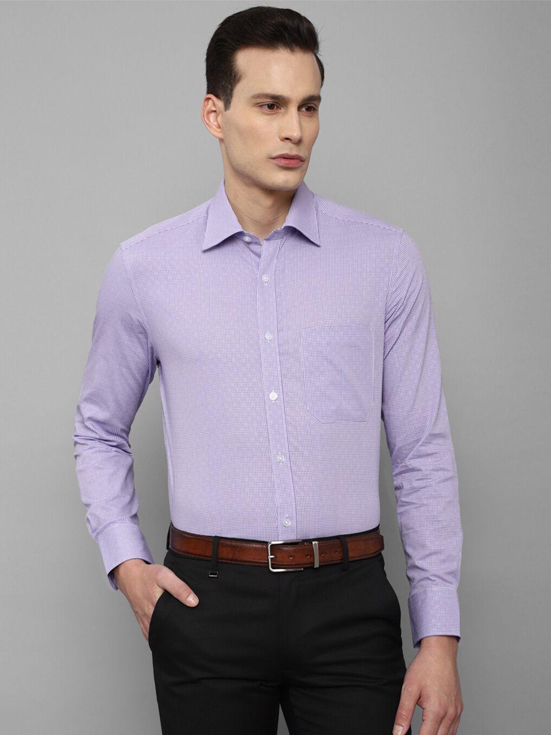 louis philippe men purple formal shirt