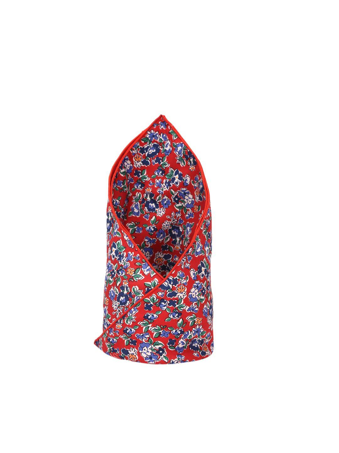 louis philippe men red printed pocket square