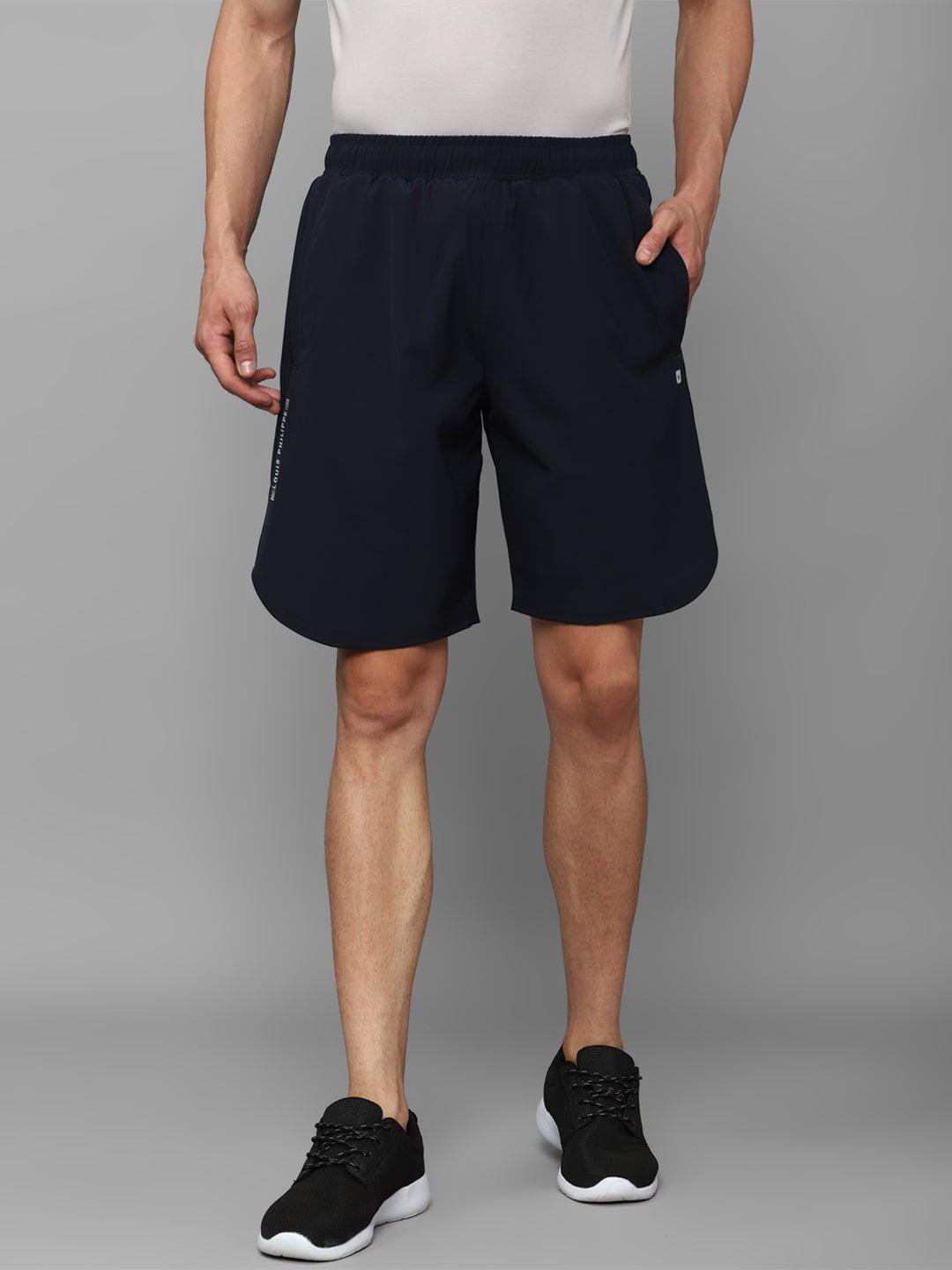 louis philippe men slim fit mid-rise shorts