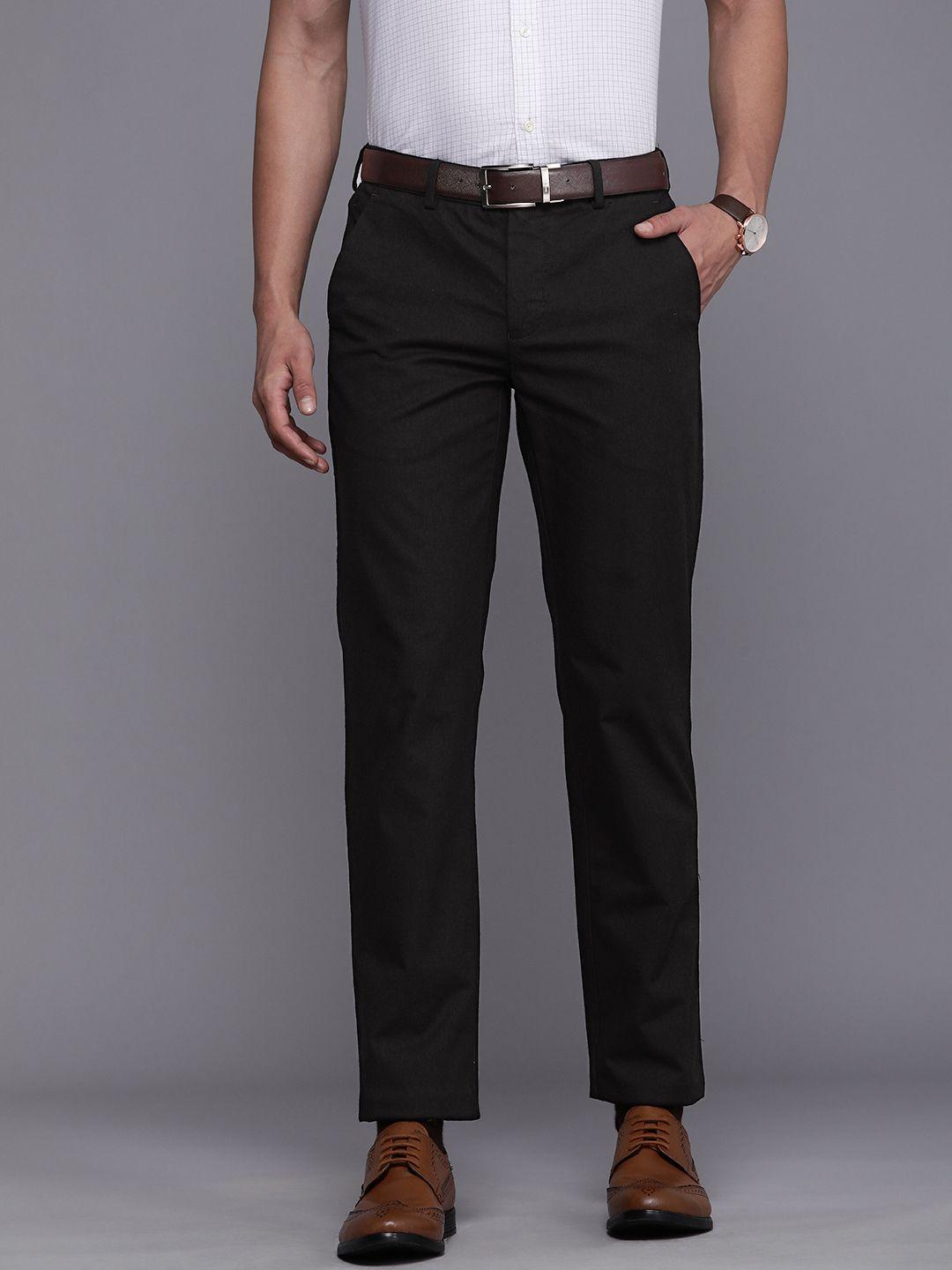 louis philippe men slim fit trousers