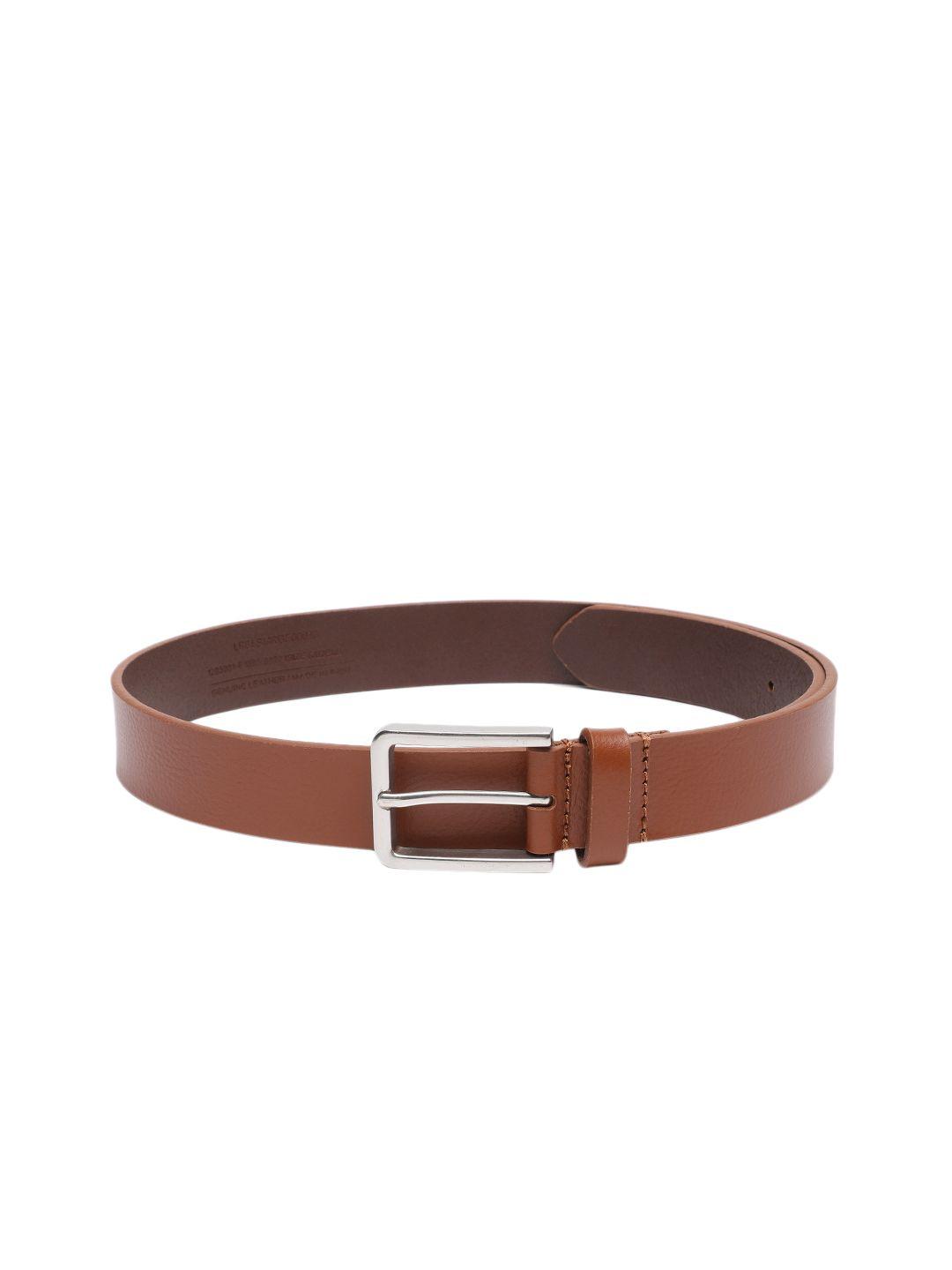 louis philippe men solid leather belt