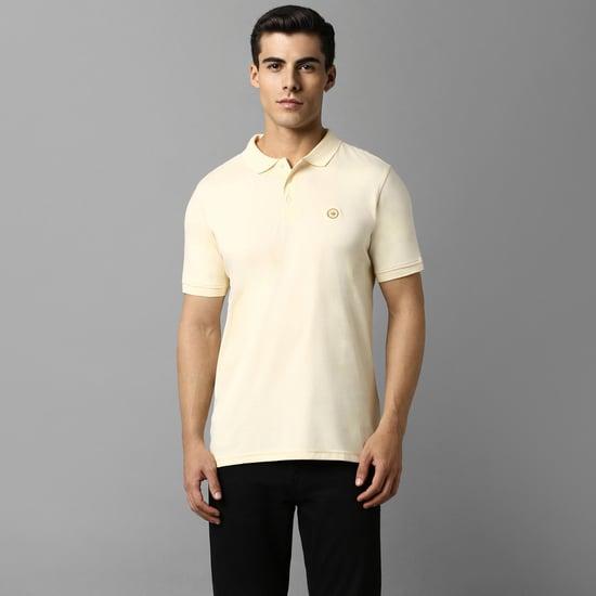 louis philippe men solid polo t-shirt