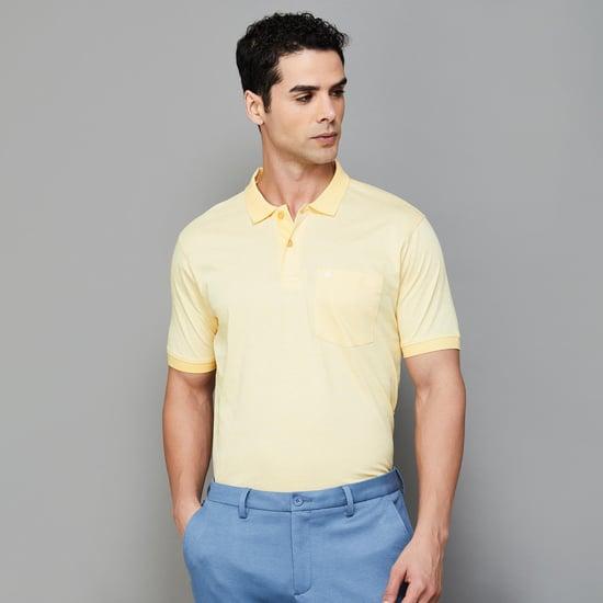 louis philippe men solid polo t-shirt