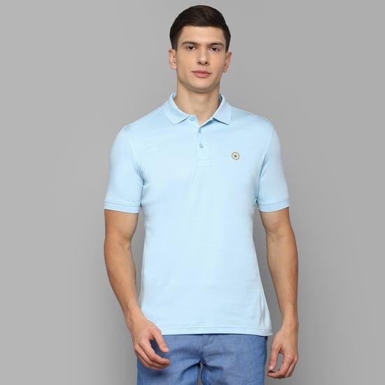 louis philippe men solid regular fit polo t-shirt