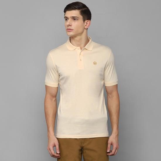 louis philippe men solid regular fit polo t-shirt