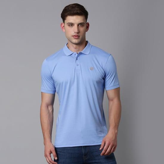 louis philippe men solid regular fit polo t-shirt