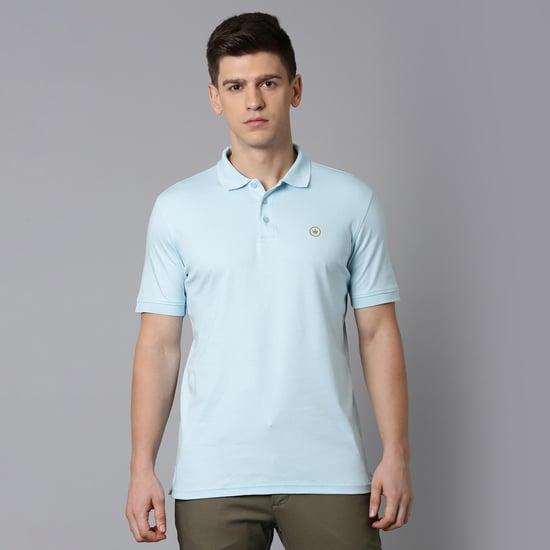 louis philippe men solid regular fit polo t-shirt