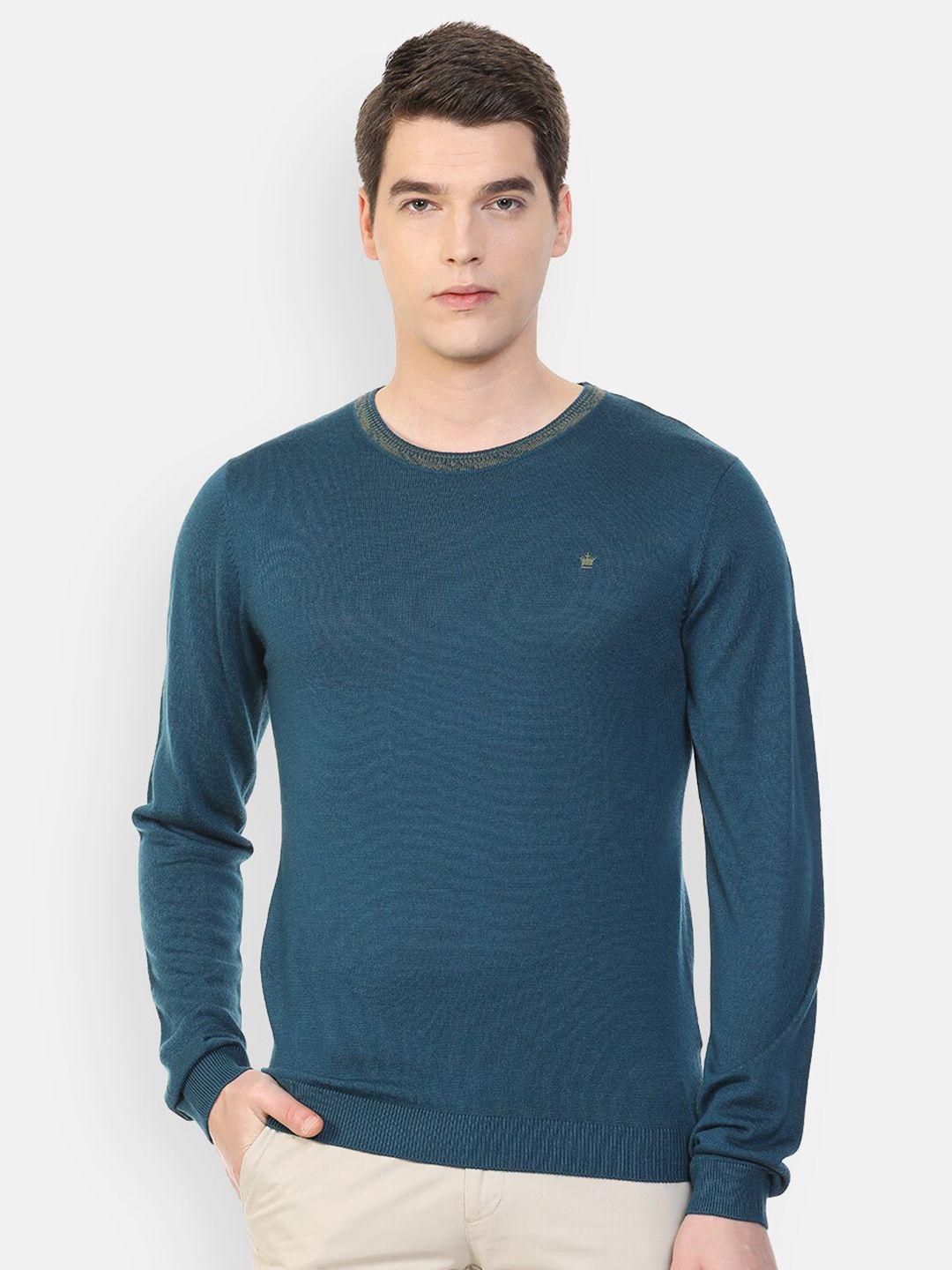 louis philippe men teal blue pullover