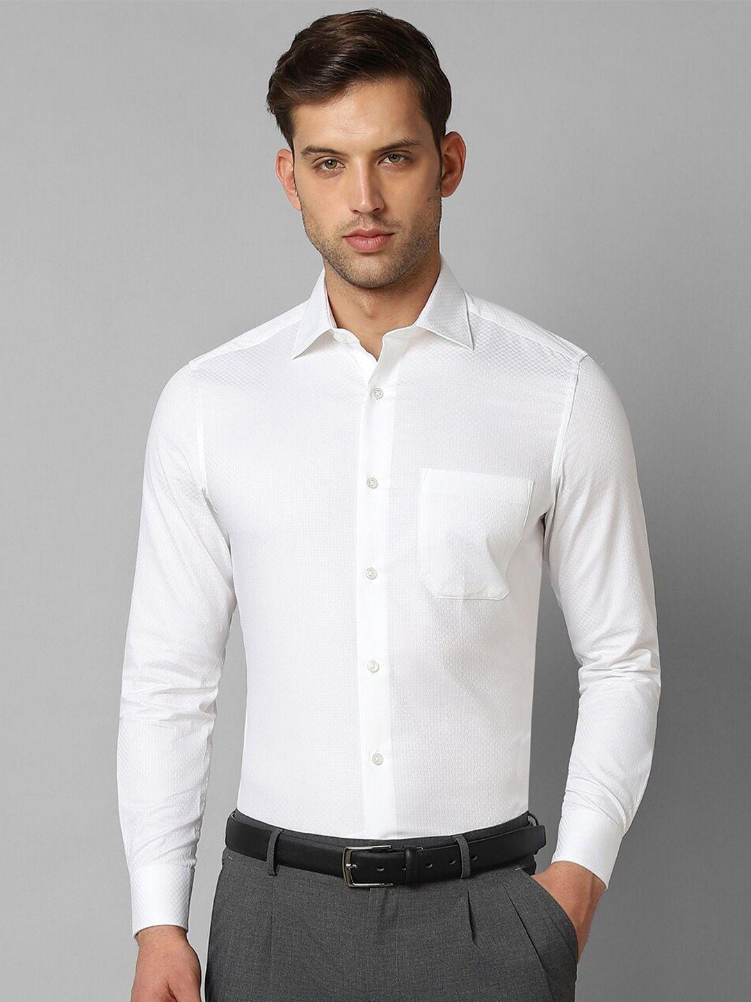 louis philippe men white opaque casual shirt
