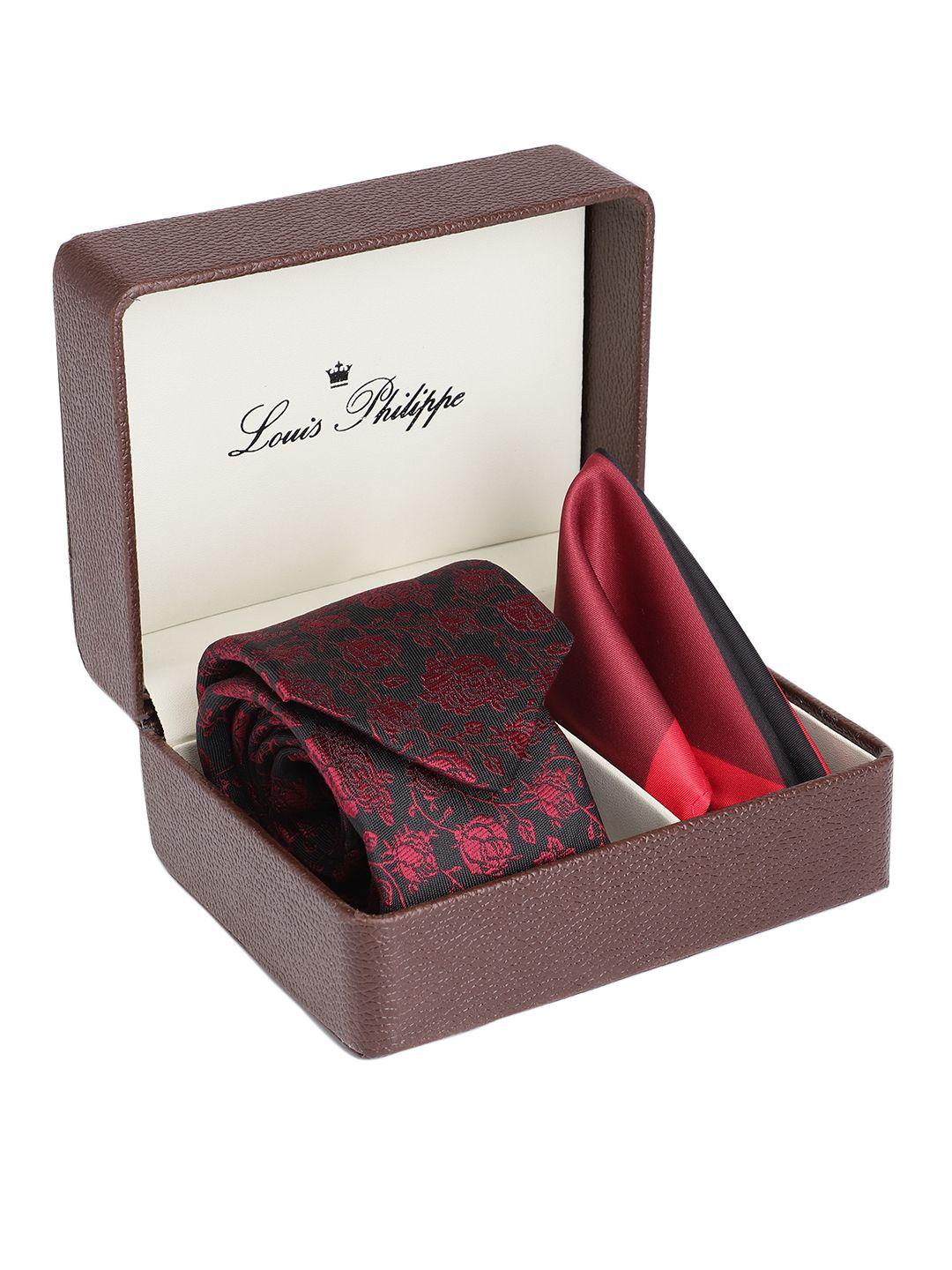 louis philippe men woven design accessory gift set