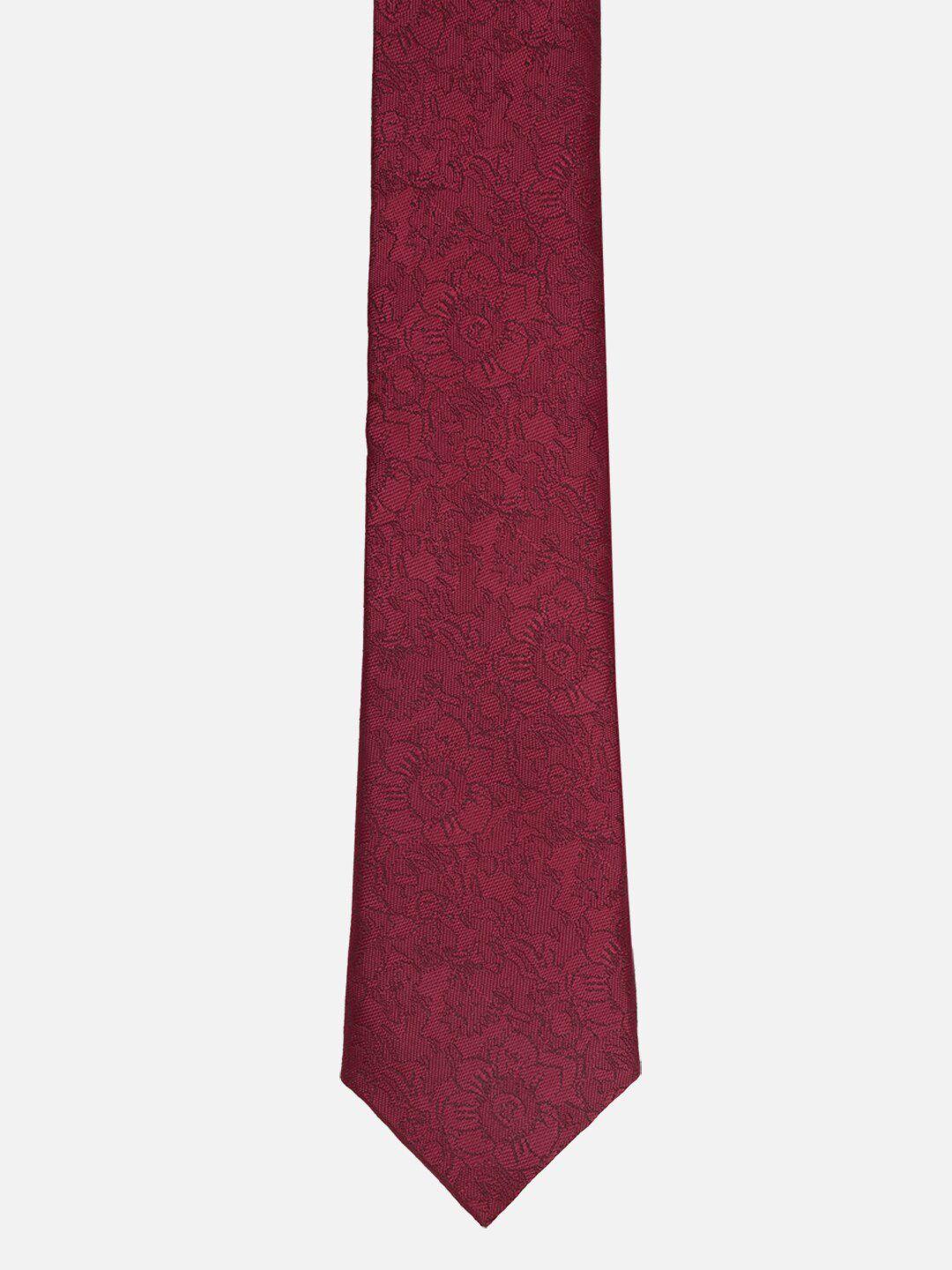 louis philippe men woven design skinny tie