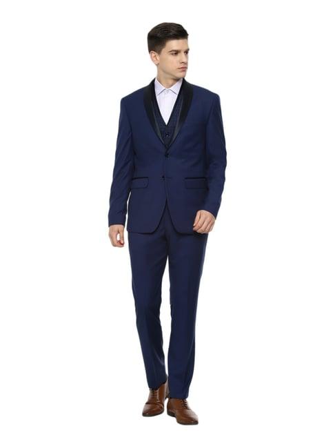 louis philippe navy three piece suit