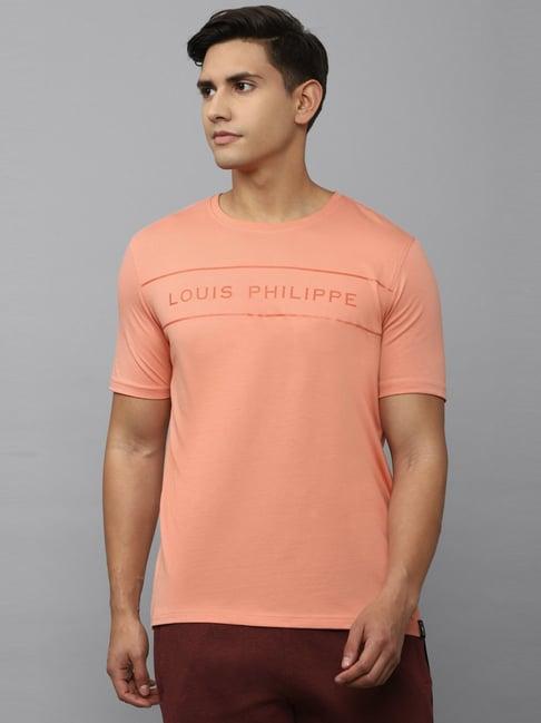 louis philippe peach t-shirt