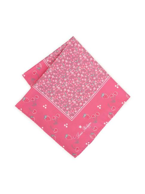 louis philippe pink printed pocket square