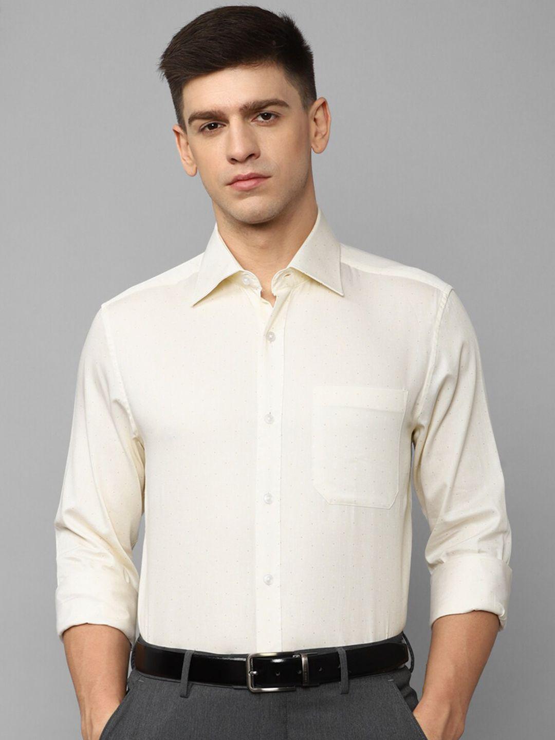 louis philippe printed pure cotton formal shirt