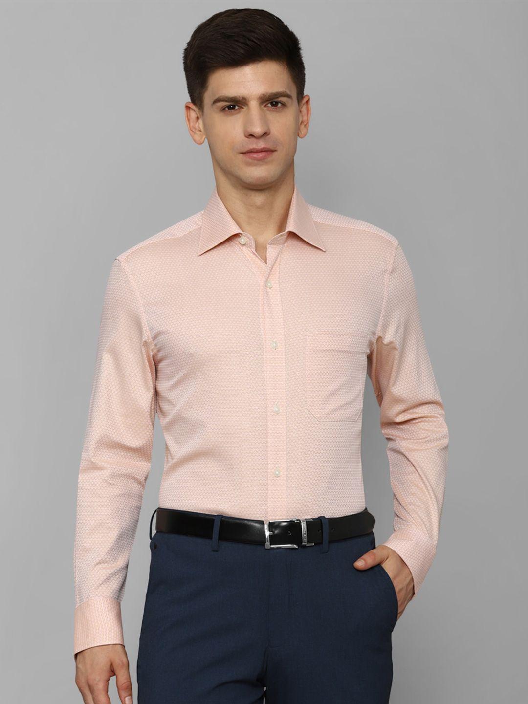 louis philippe printed slim fit formal pure cotton shirt