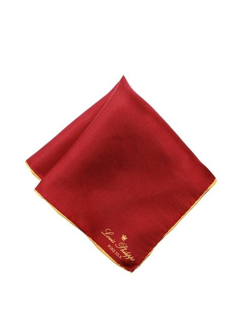 louis philippe red solid pocket square