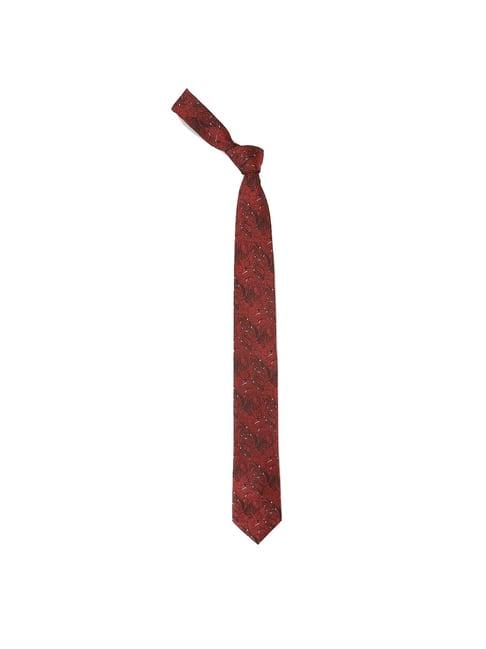 louis philippe red textured tie