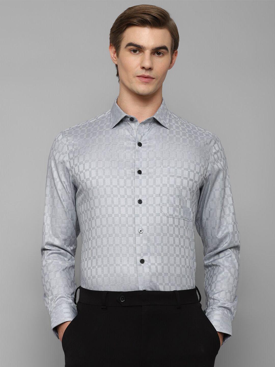 louis philippe slim fit geometric printed  formal shirt