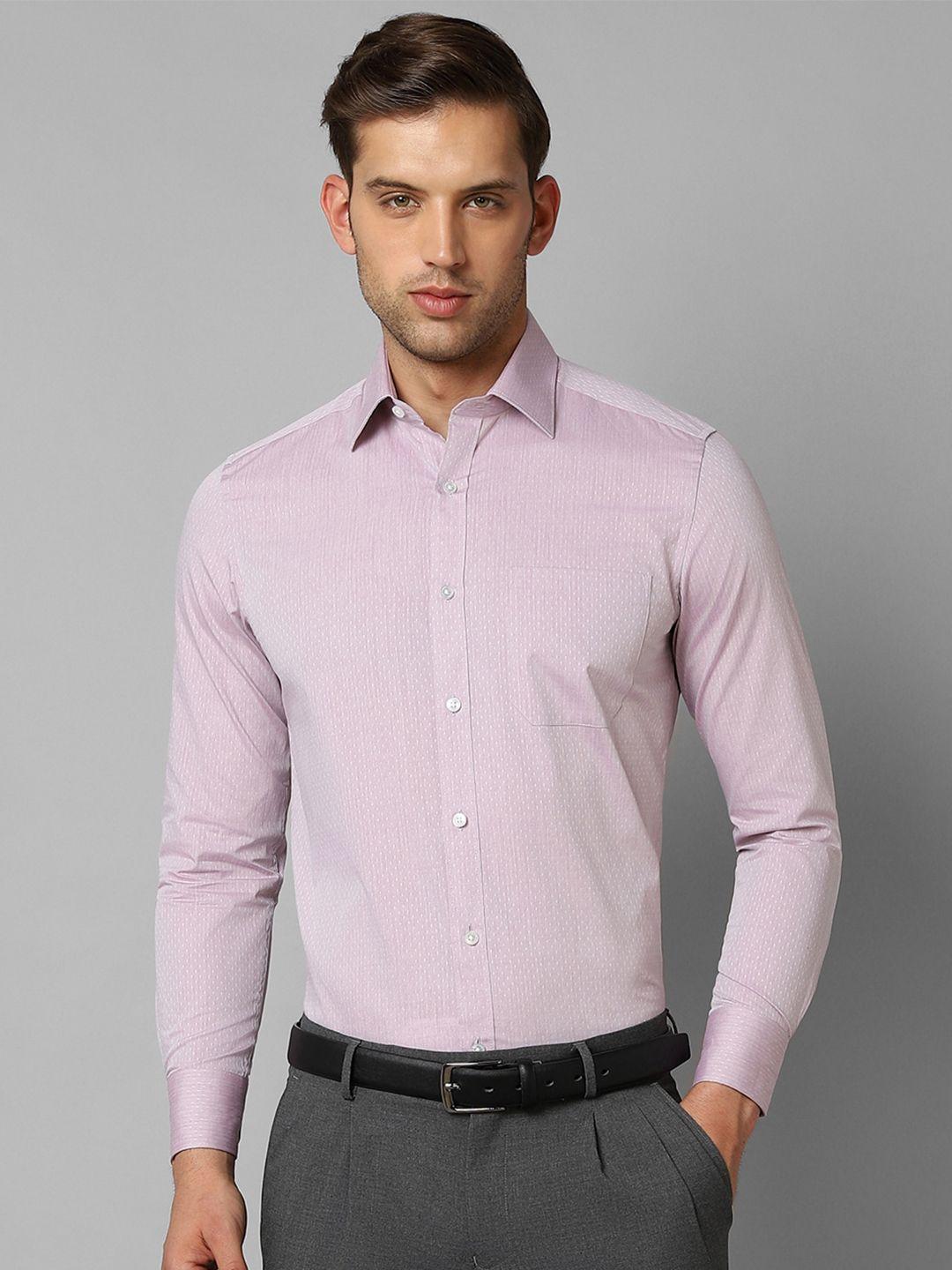 louis philippe slim fit self design pure cotton formal shirt