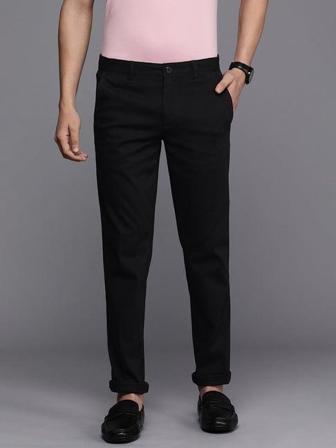 louis philippe sport black cotton regular fit chinos