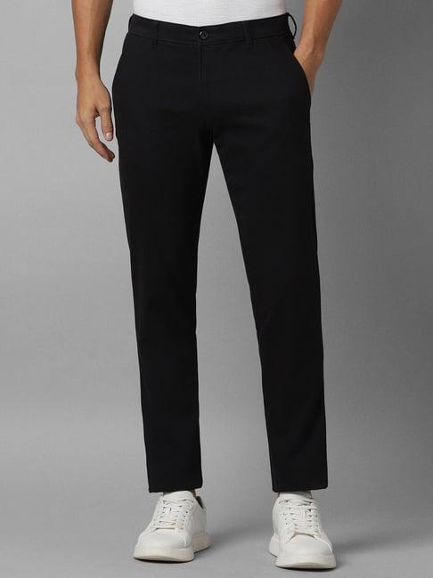 louis philippe sport black slim fit trousers