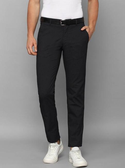 louis philippe sport black slim fit trousers