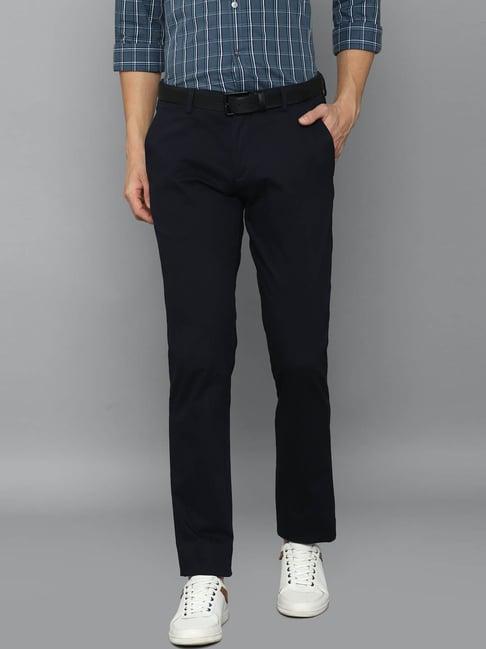 louis philippe sport black slim fit trousers