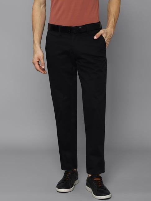 louis philippe sport black slim fit trousers