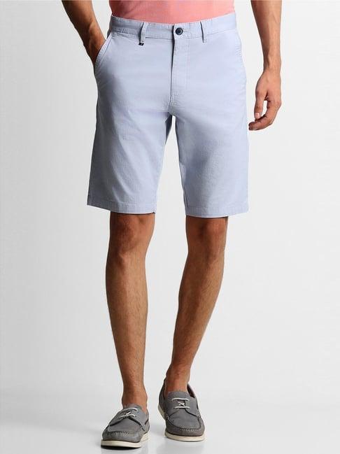 louis philippe sport blue slim fit shorts