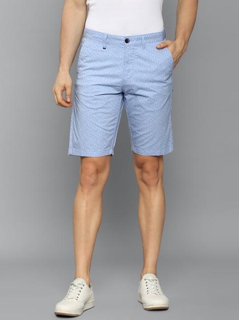 louis philippe sport blue slim fit shorts