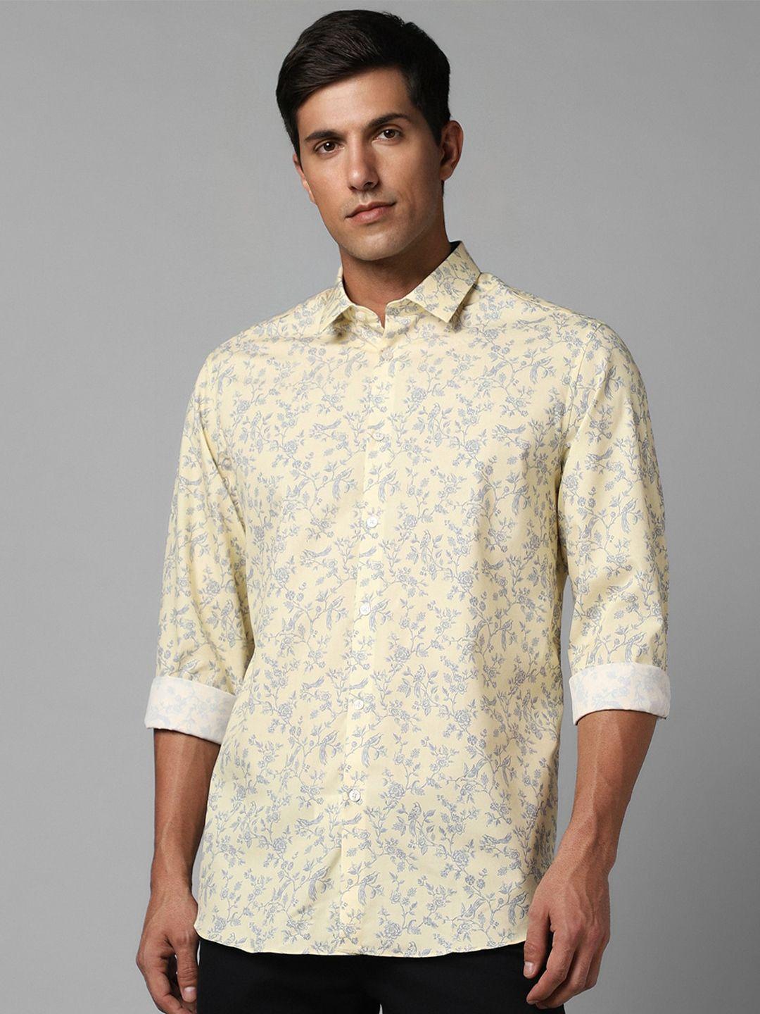 louis philippe sport floral printed regular fit pure cotton casual shirt