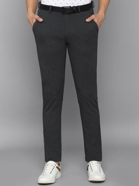 louis philippe sport grey slim fit texture chinos