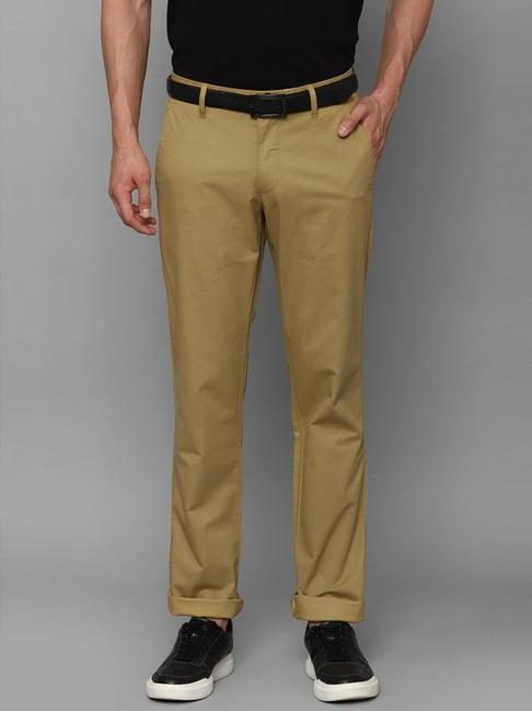 louis philippe sport khaki cotton slim fit chinos