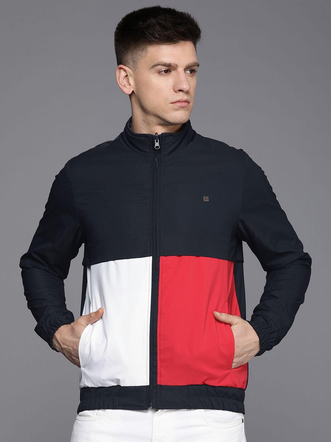 louis philippe sport men colourblocked tailored jacket