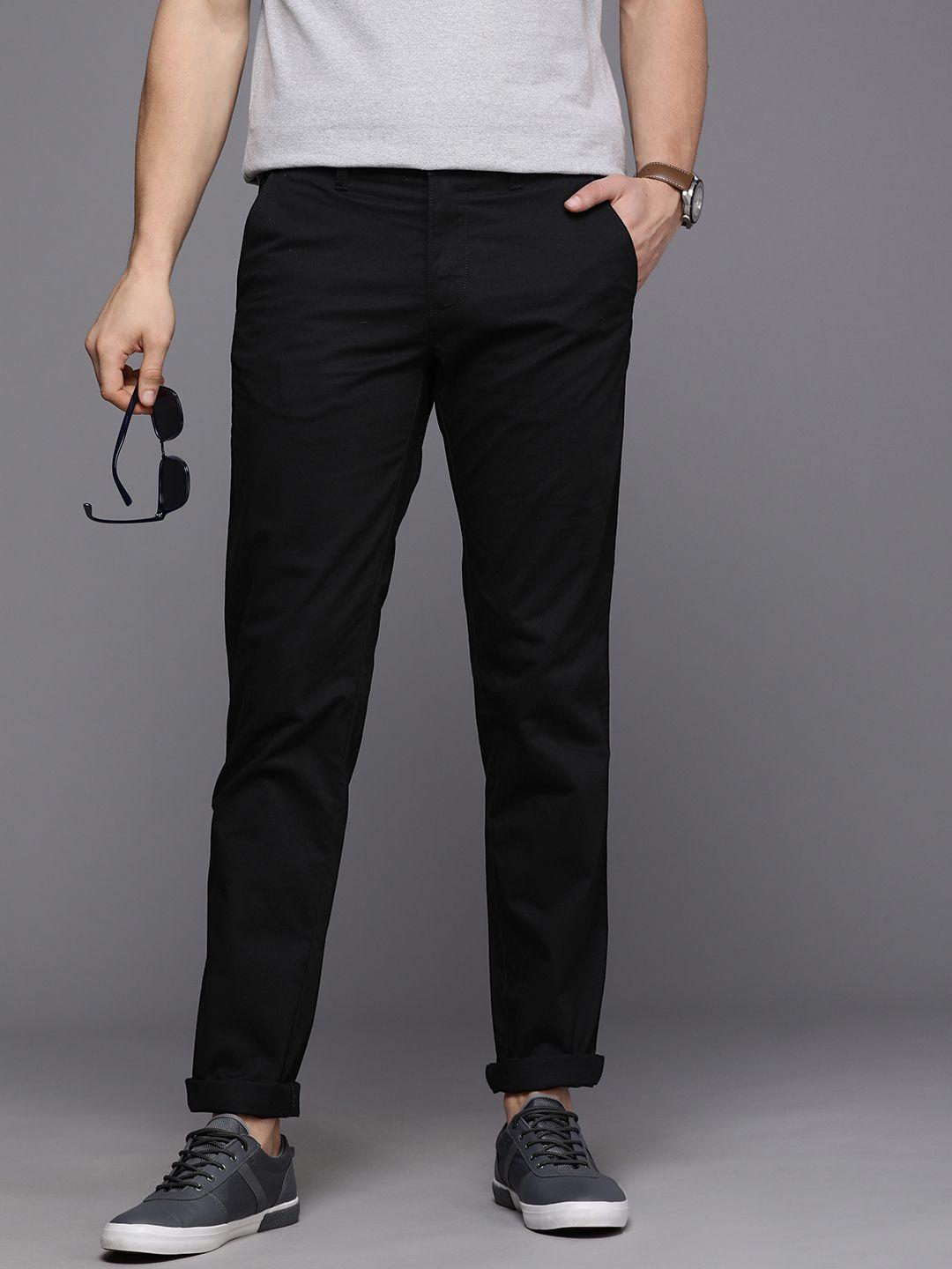 louis philippe sport men flat front casual trousers