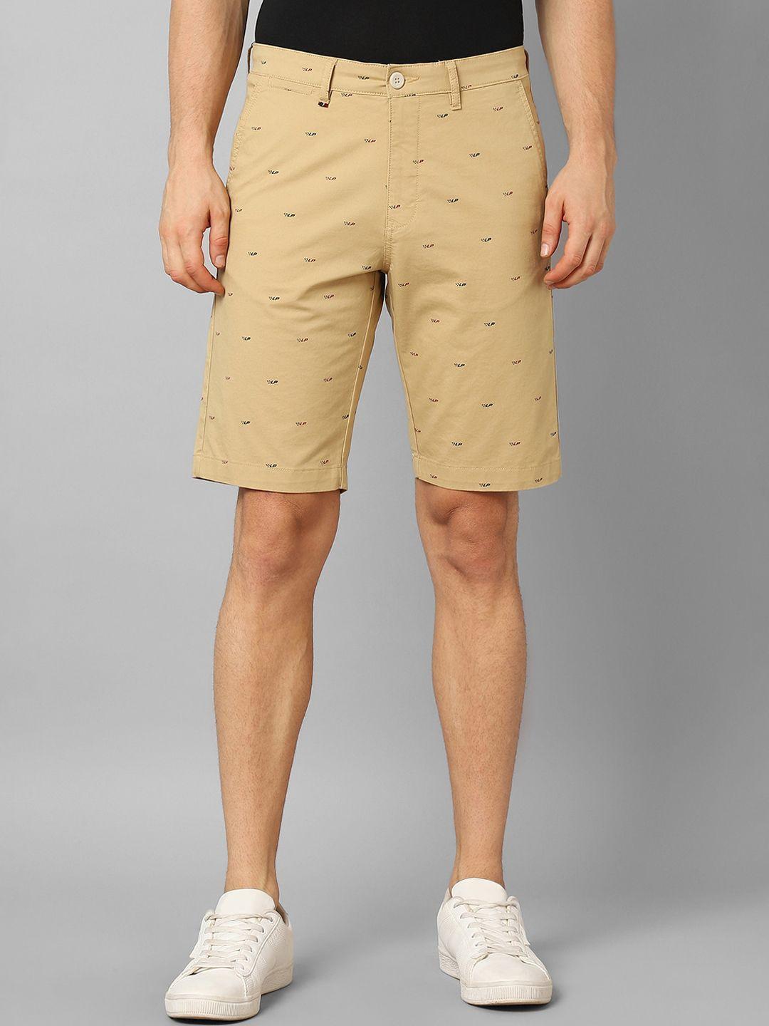 louis philippe sport men geometric printed slim fit shorts