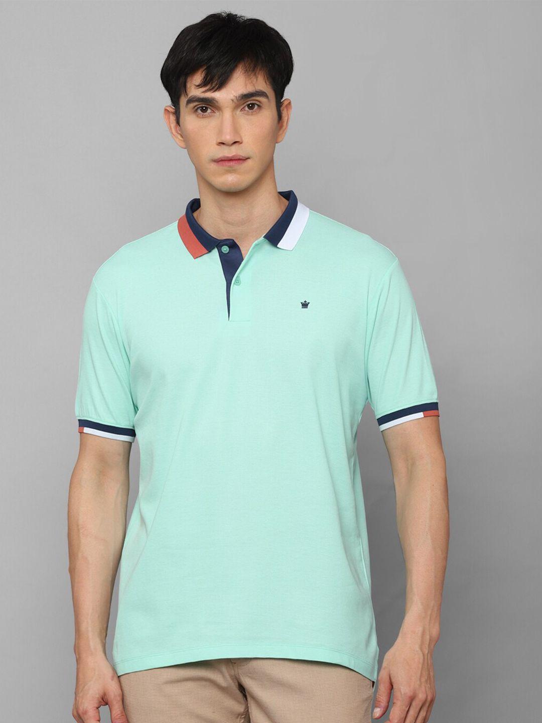 louis philippe sport men green regular fit polo collar t-shirt