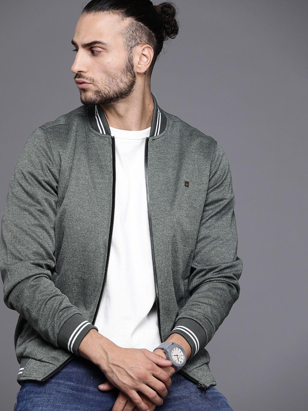 louis philippe sport men grey bomber jacket